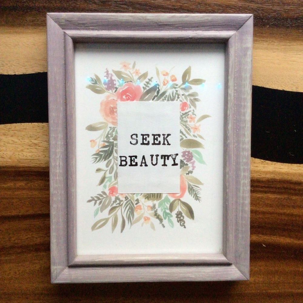 Hand-painted Frame with Artwork